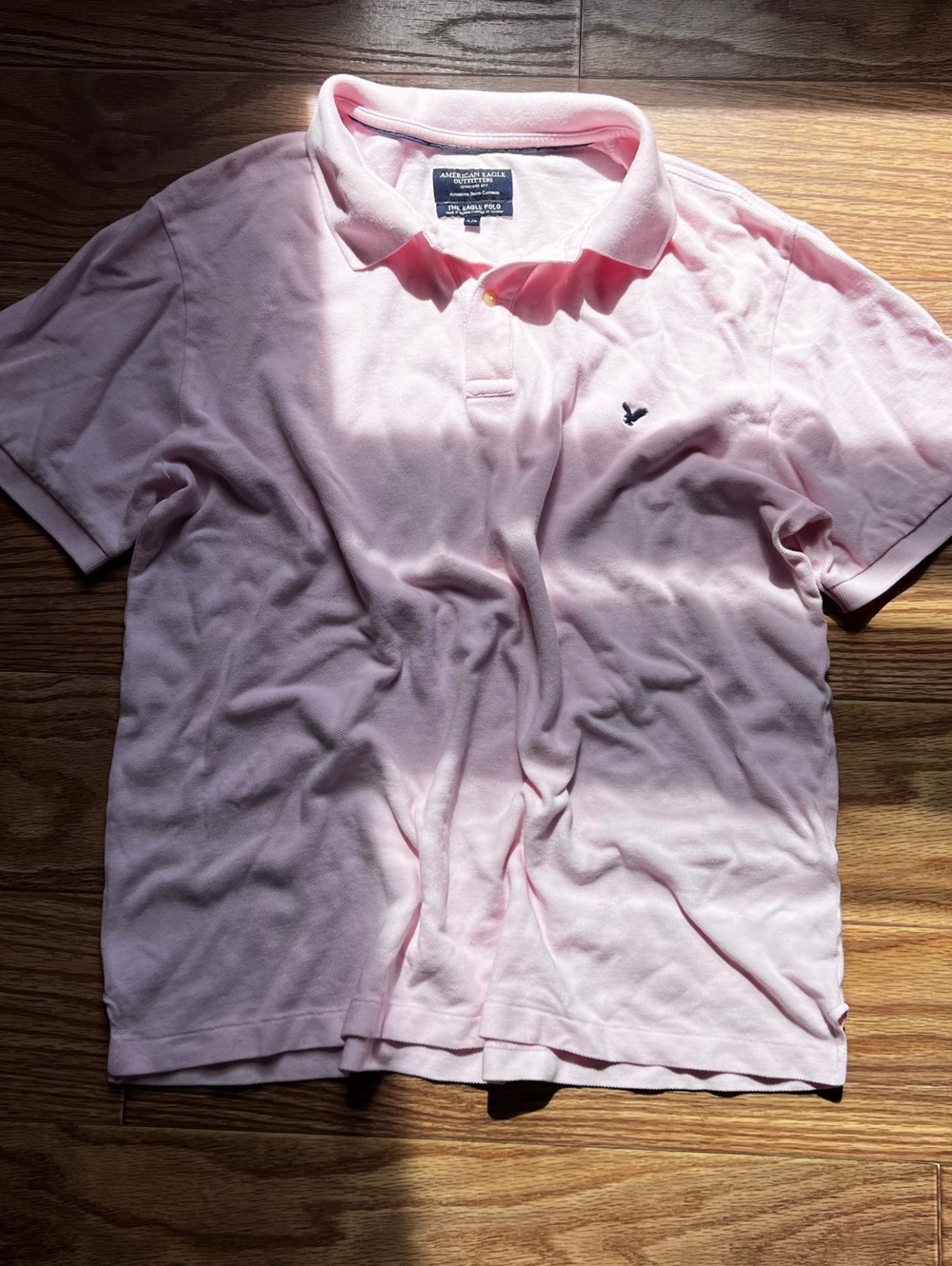 y2k vintage pink american eagle polo shirt streetwear grunge skater tee